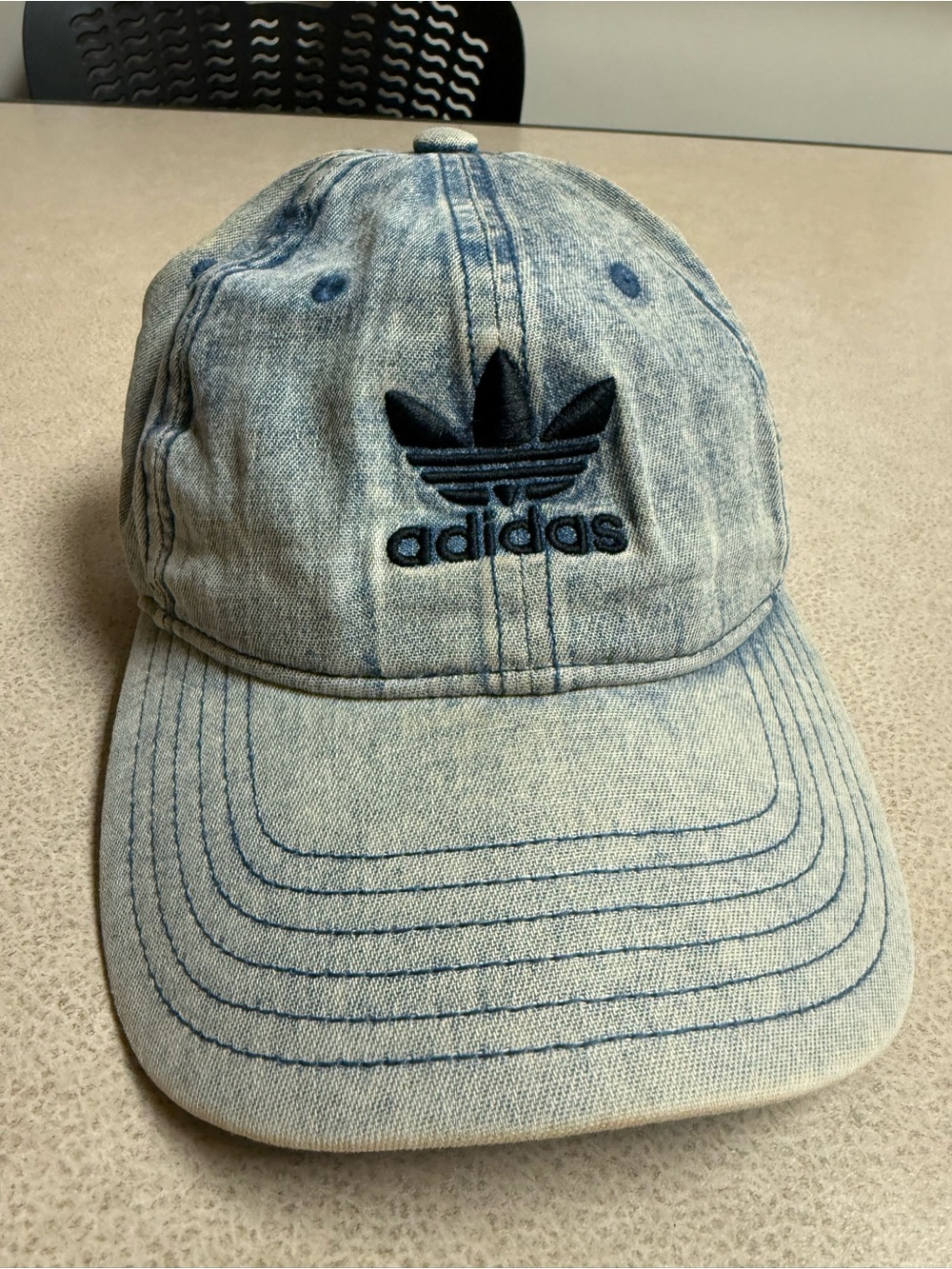 Authentic Adidas Originals Trefoil Acid Stonewash Denim Hat
